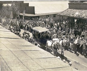 Main Street view of parade July 15, 1945